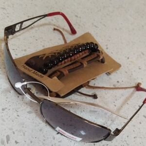 New But Vintage Marc Ecko Black and Silver Sunglasses 😎 Plus Handmade Bracelets